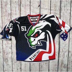 Planet Hockey Club Sports Mens Graphic Hockey Sweater Uniform Ice Hockey